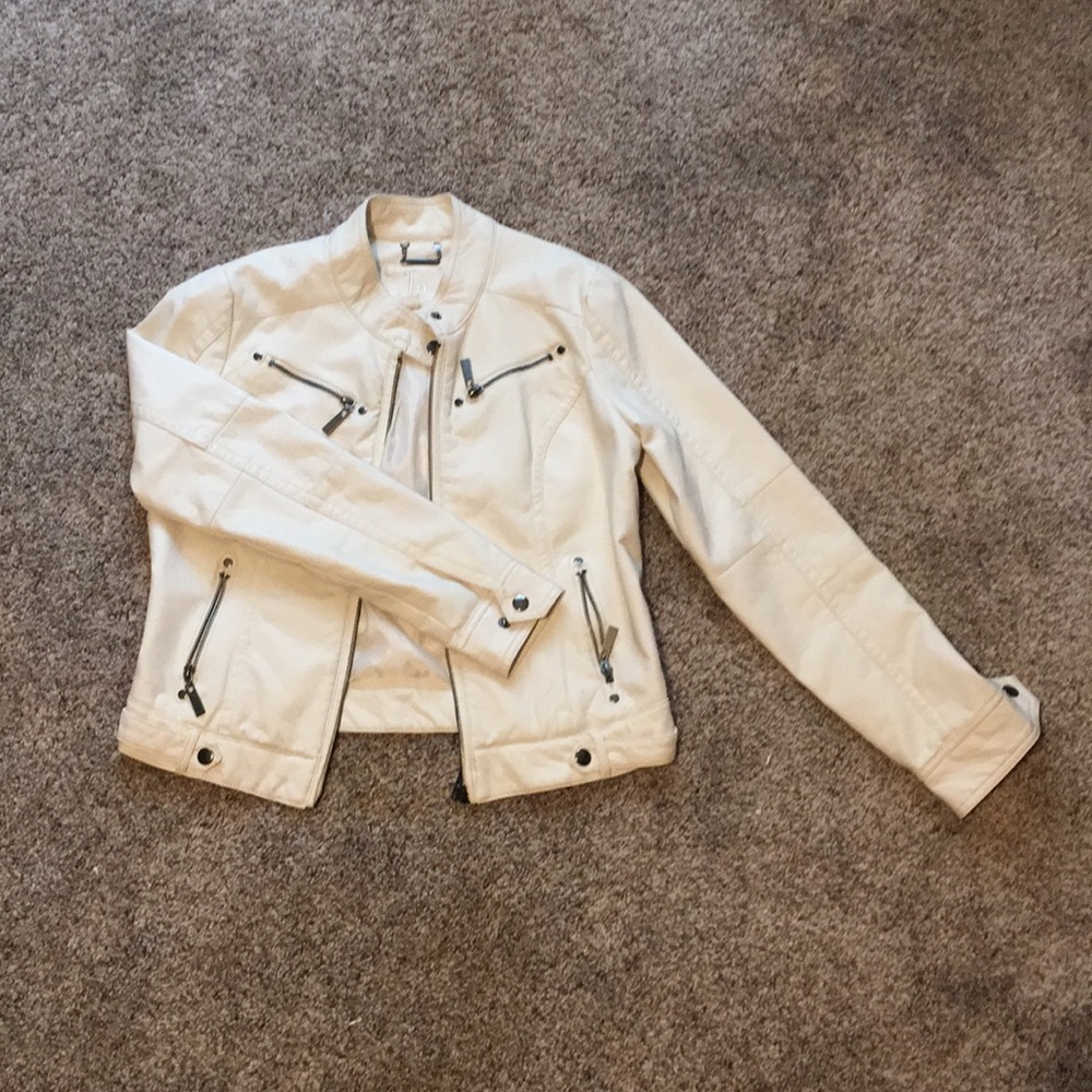 White leather jacket